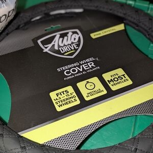 Auto Drive Gray Steering Wheel Cover